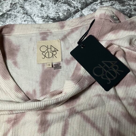 Chaser Heritage Waffle Long Sleeve Snap Drop Shoulder Tee Size S 60% Cotton 40% - Picture 5 of 11